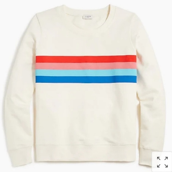 NWOT J. CREW FACTORY Retro Striped Beachy Crewneck Sweater and Shorts Set - Picture 4 of 15